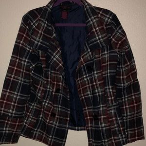 Plaid Pea Coat